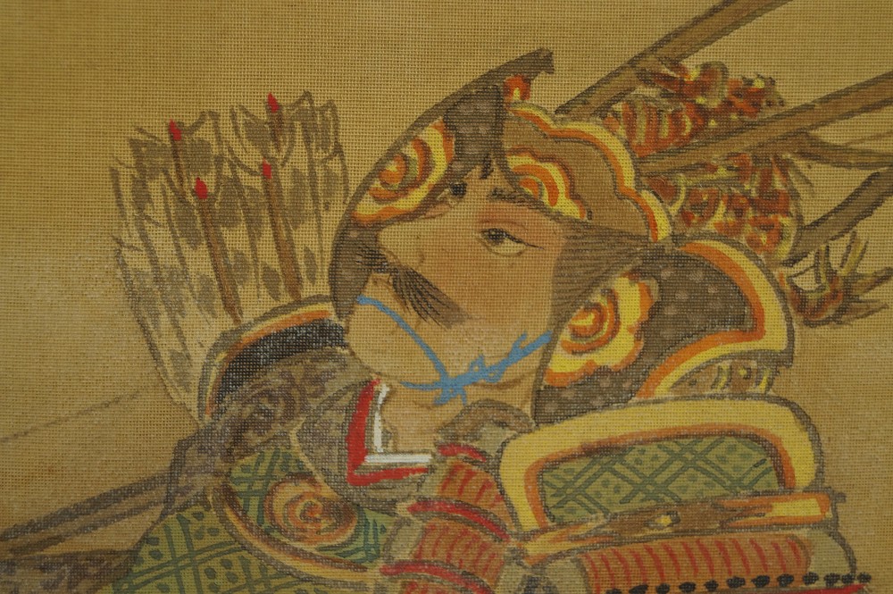 Samurai Hanging Scroll Samurai Motif Close-Up 2