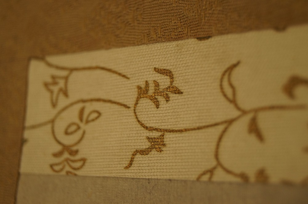 Tiger Hanging Scroll Mounting Detail