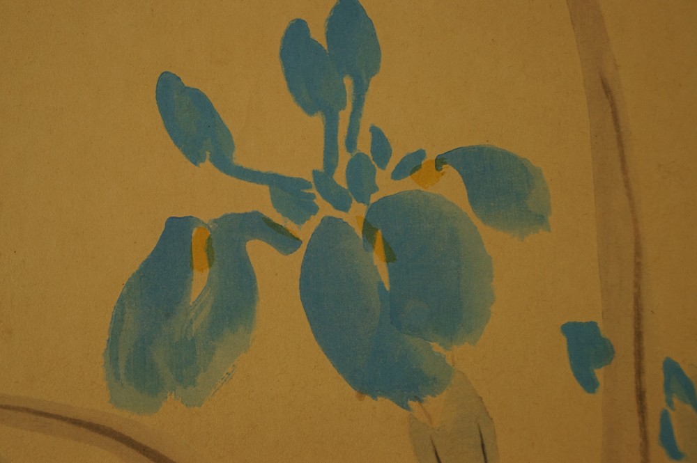 Iris Hanging Scroll Iris Motif Close-Up 1