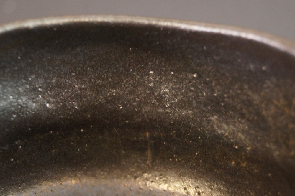 Chawan Raku Ware by Shoraku Heian Neck View Close-Up
