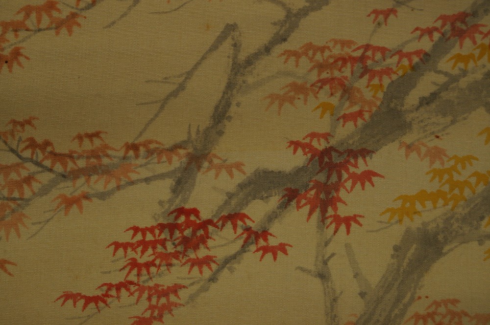 Japanisches Rollbild Herbst Ahorn Motiv Nahaufnahme 4