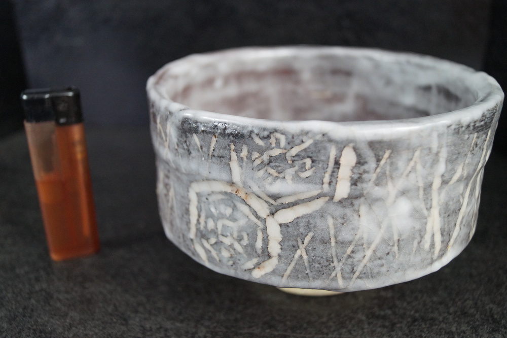 Chawan Tea Bowl by Sakuma Yoshioka Size Comparison