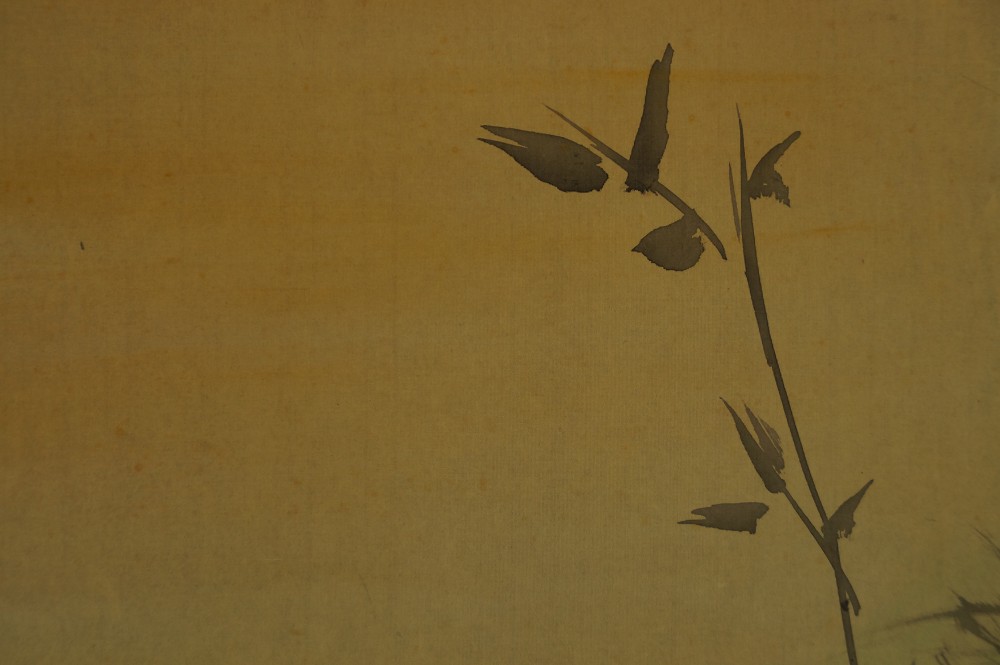Three Puppies in the Grass by Ryuseki Bamboo Motif Close-Up 1
