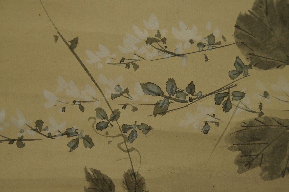 Graeser im Mondschein von Shodo Blueten-Motiv Nahaufnahme