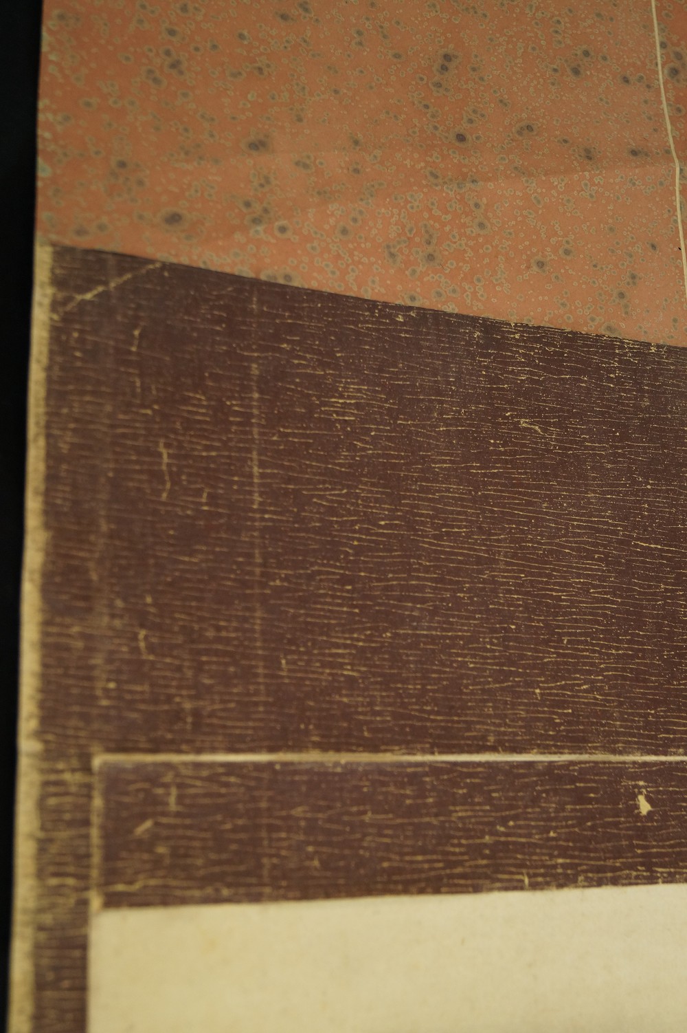 Hanging Scroll Mountain Landscape in Fog Mounting Detail of the Fabric Border