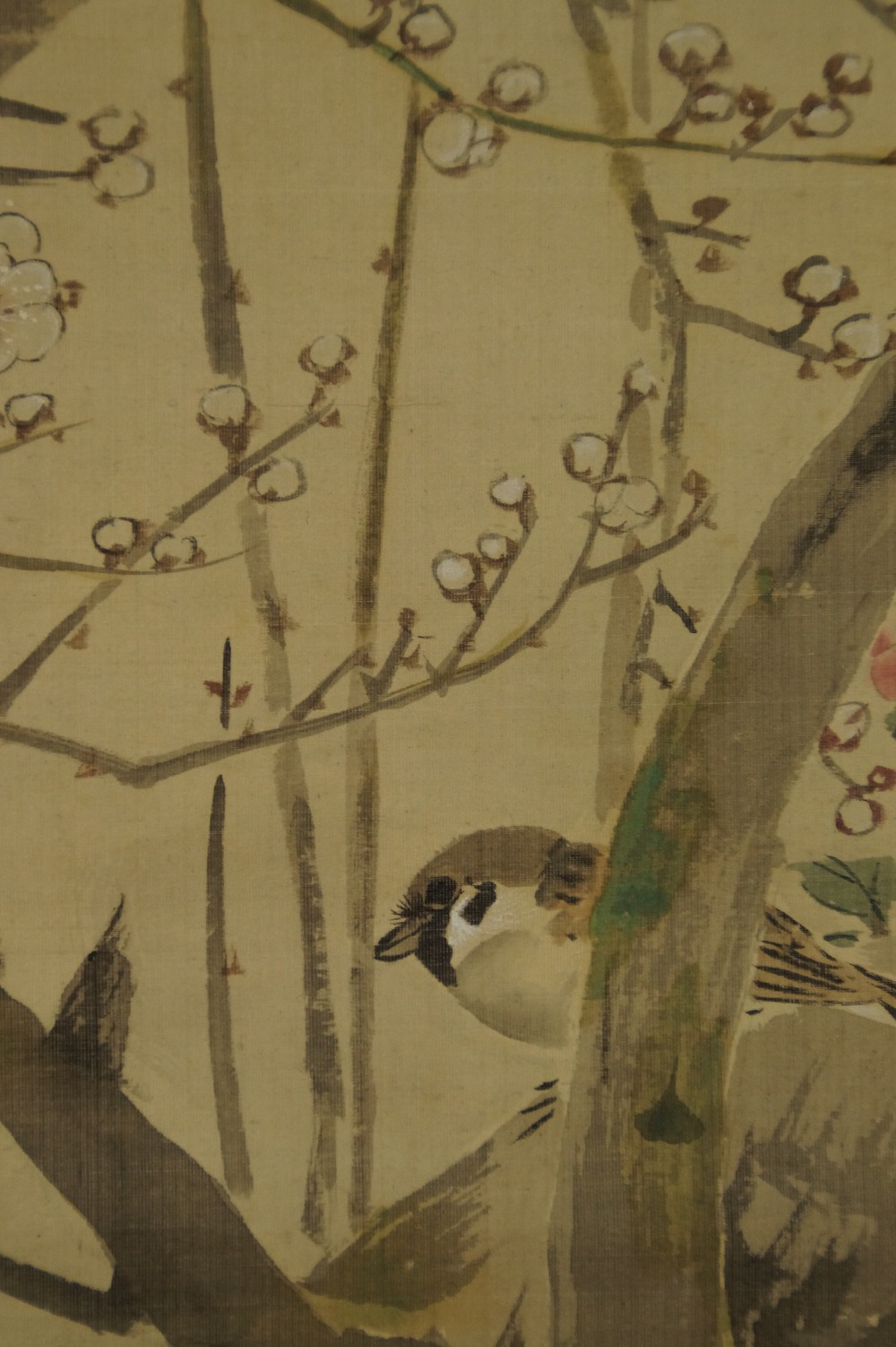 Sparrow on a Sakura Branch by Mori Kansai Sparrow Motif Close-up 2
