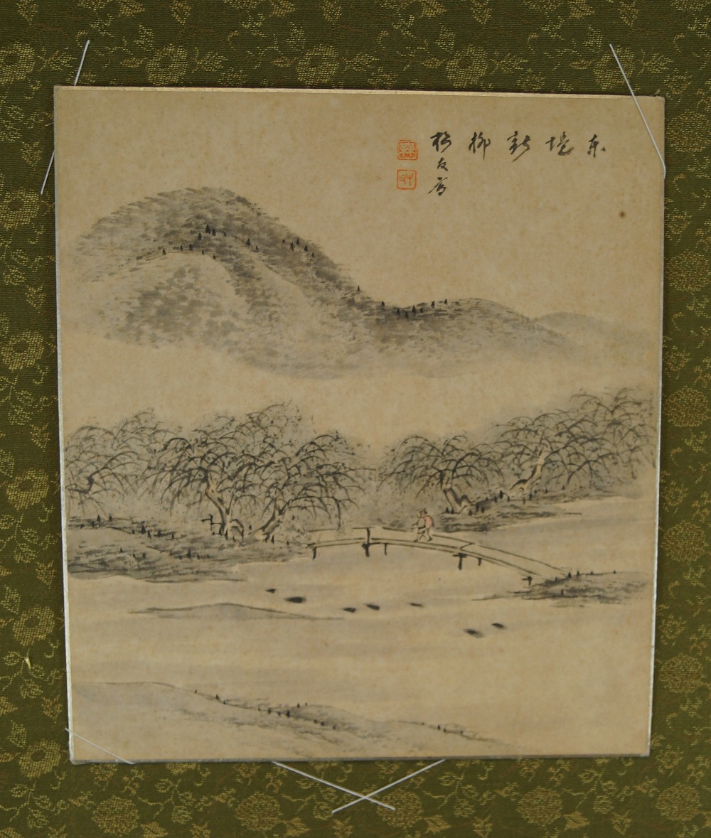 Shikishi Landschaft Shikishi in Einfassung