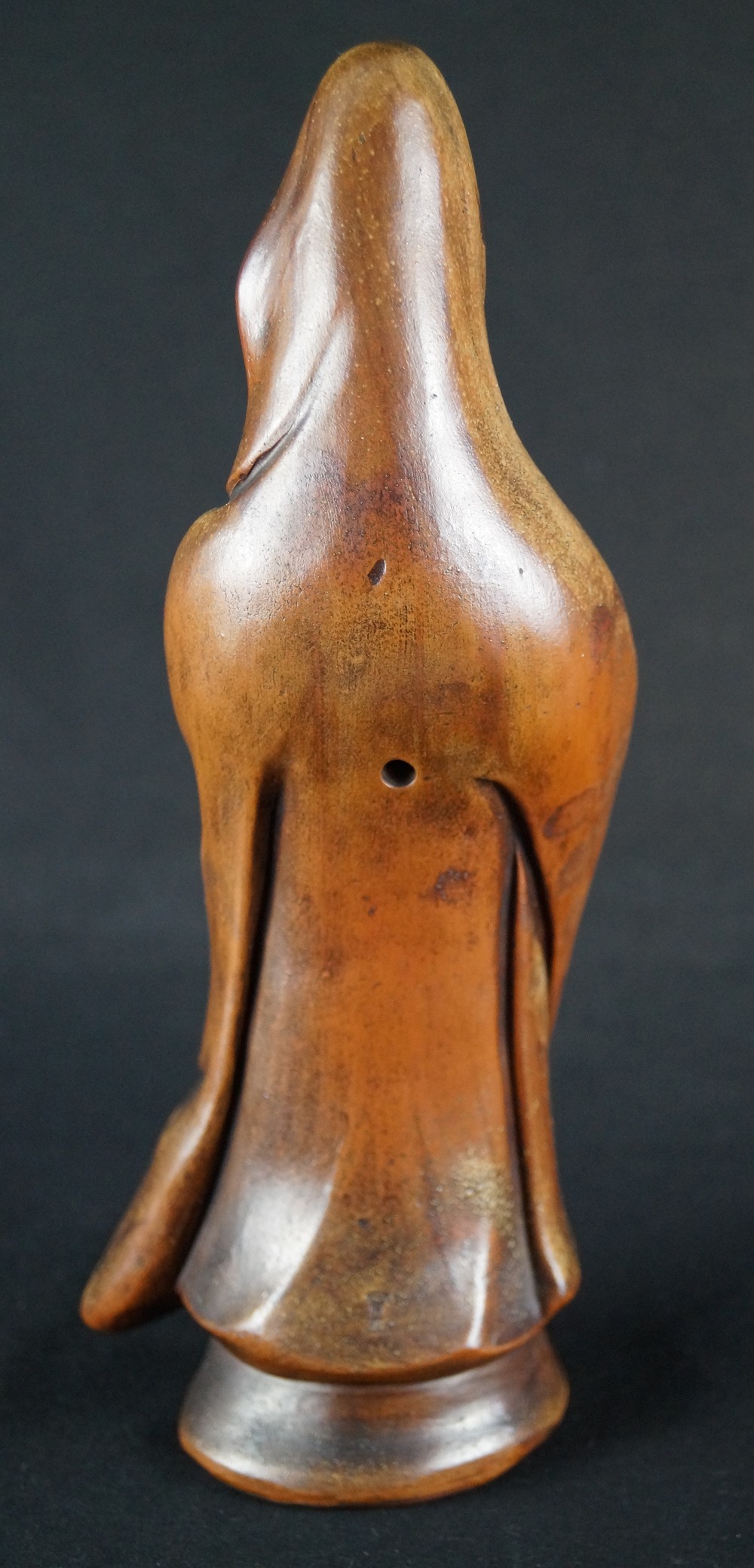 Kannon Figure Bizen Ware Rear View