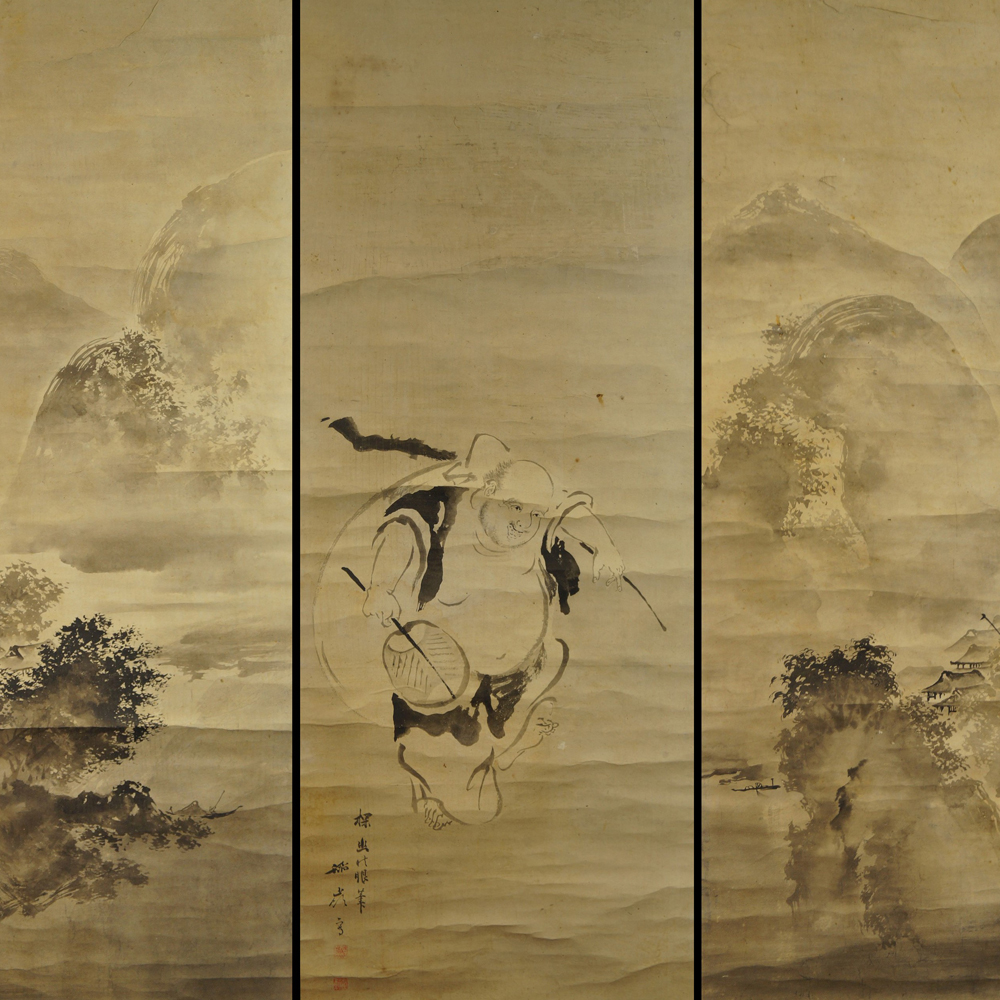 Landschaft und Hotei Motiv Nahaufnahme Vorschau