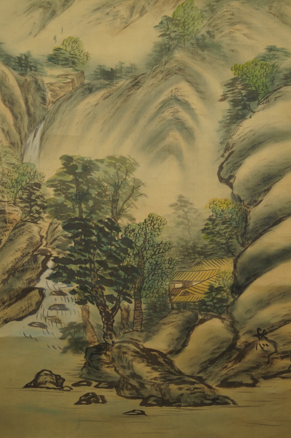 Landschaft Rollbild Haus-Motiv Nahaufnahme