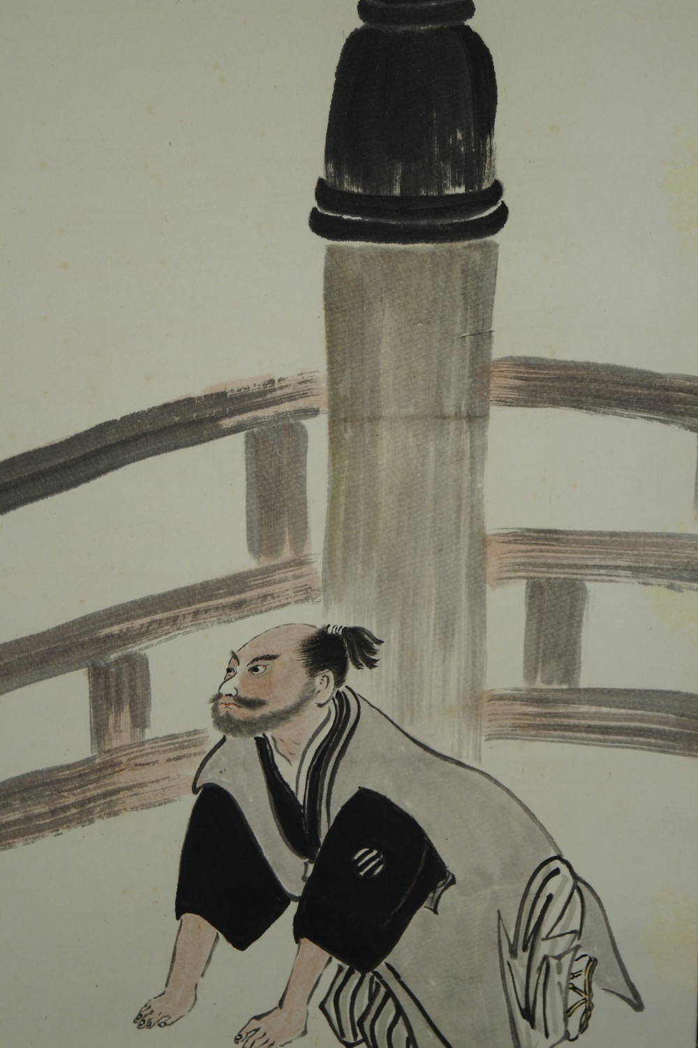 Samurai Hanging Scroll Samurai Motif Close-Up 1