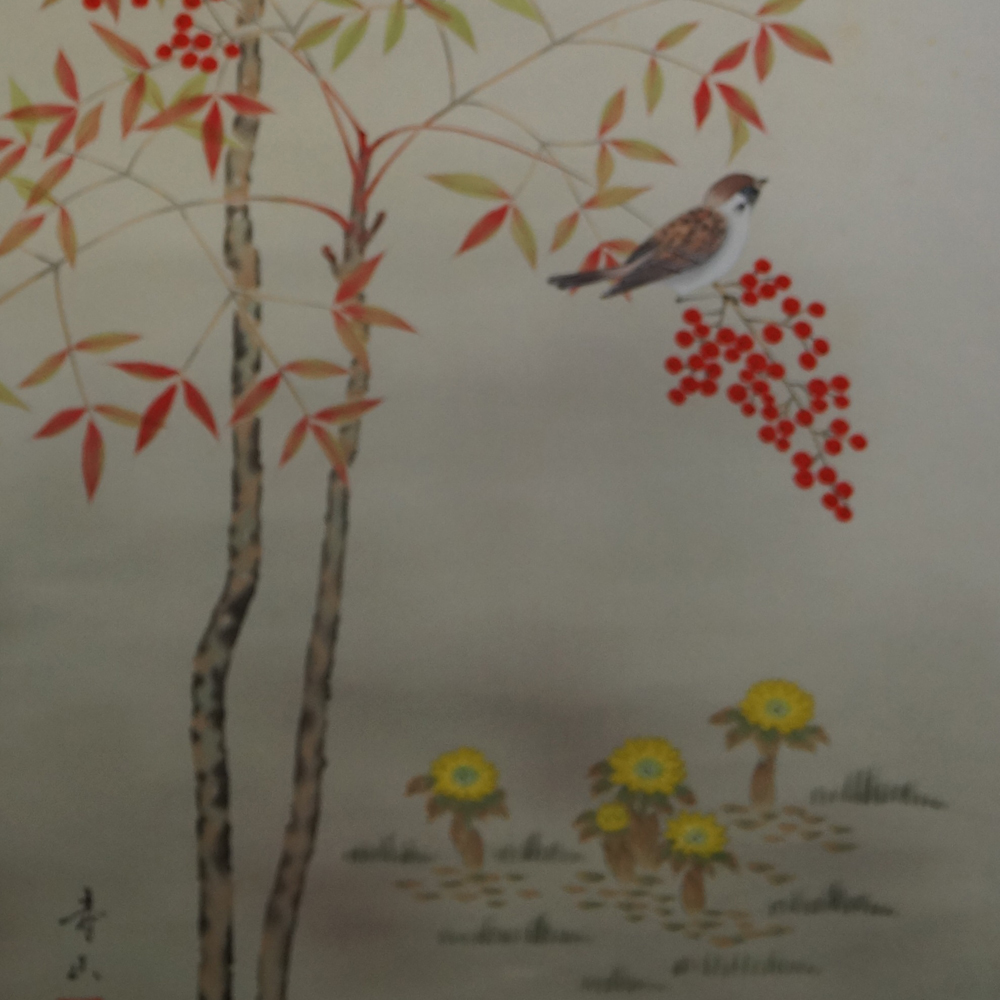 Bird and Flower Motif Close-Up Preview