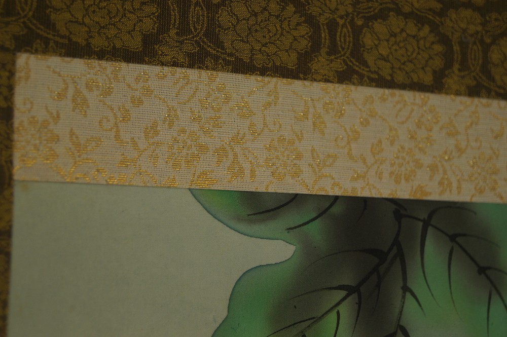Silk Brocade Mounting Detail View