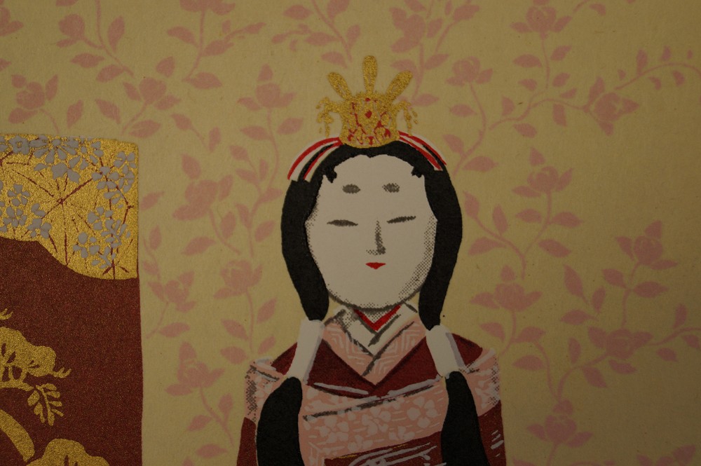 Shikishi Hina Dolls Druck Kaiserin-Motiv Nahaufnahme 1