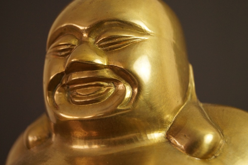 Hotei Figure Face Motif Close-Up