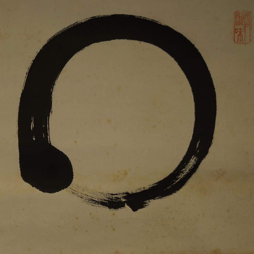 Zen Kalligrafie Enso von Obaku Motiv Nahaufnahme Vorschau