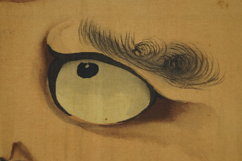 Hanging scroll Bodhidharma Daruma eye close-up