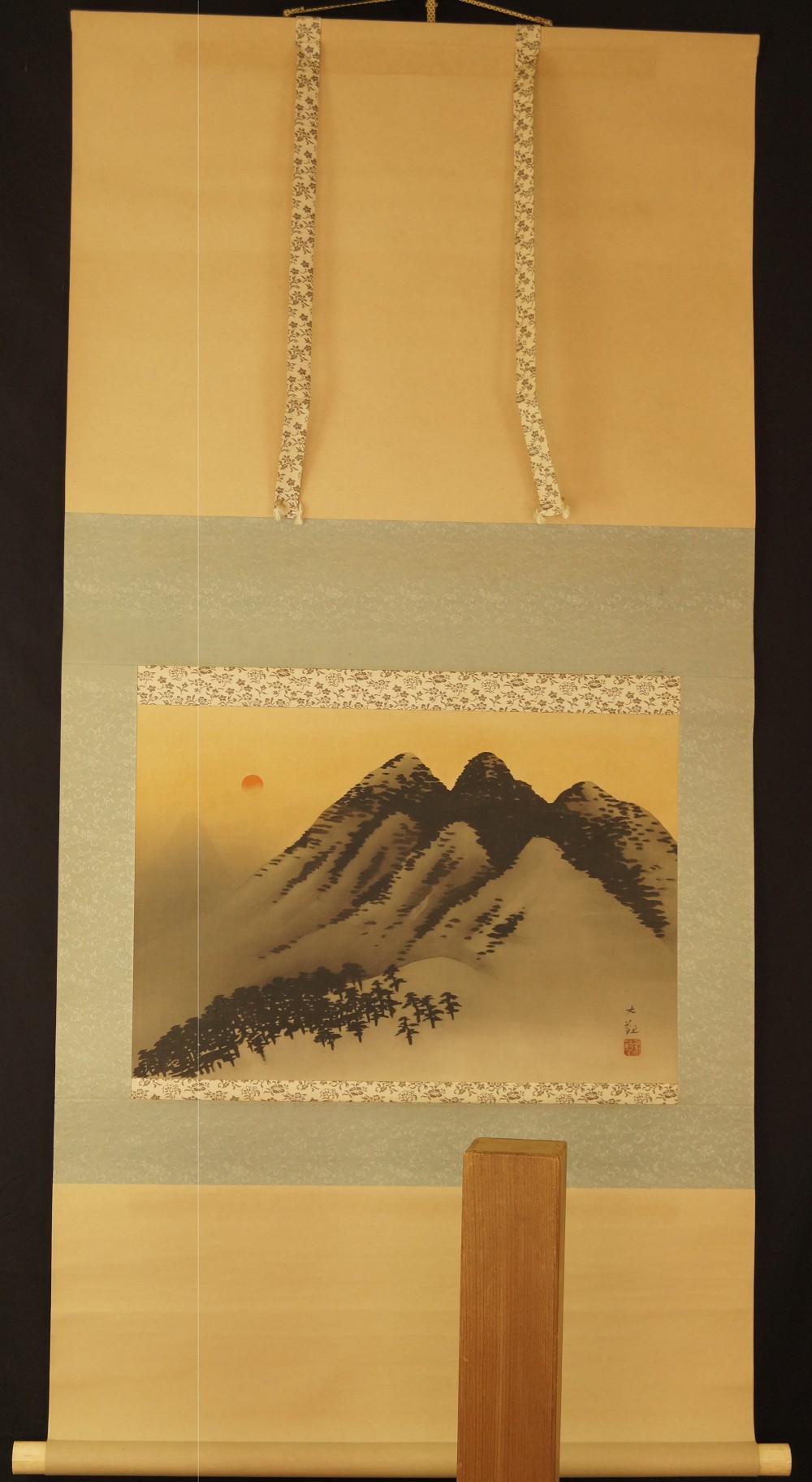 Berge Kakemono Gesamtansicht Rollbild