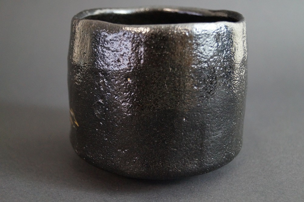 Raku Chawan by Keiraku Ito Back View