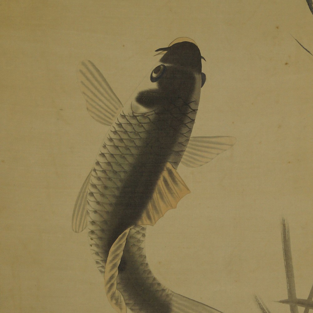 Koi Hanging Scroll Motif Close-Up Preview