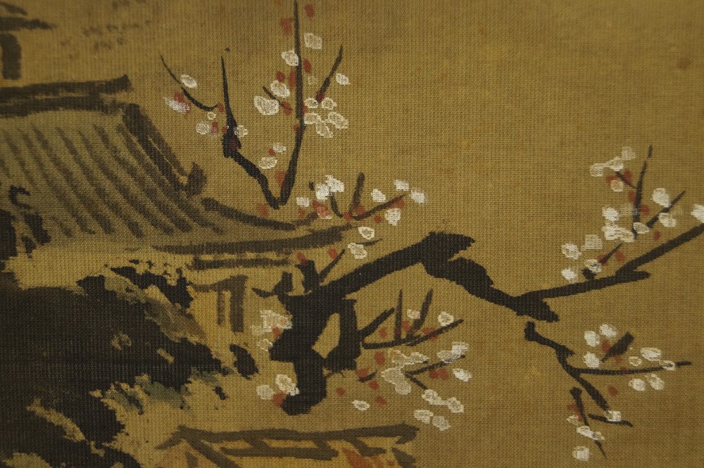 Fuji-san von Kano Ryusetsu Baum-Motiv Nahaufnahme