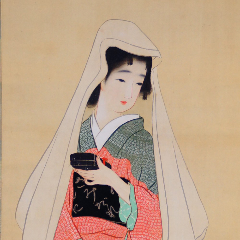 Flowers of Remembrance Kakemono by Murata Ikkei Motif Close-Up Preview