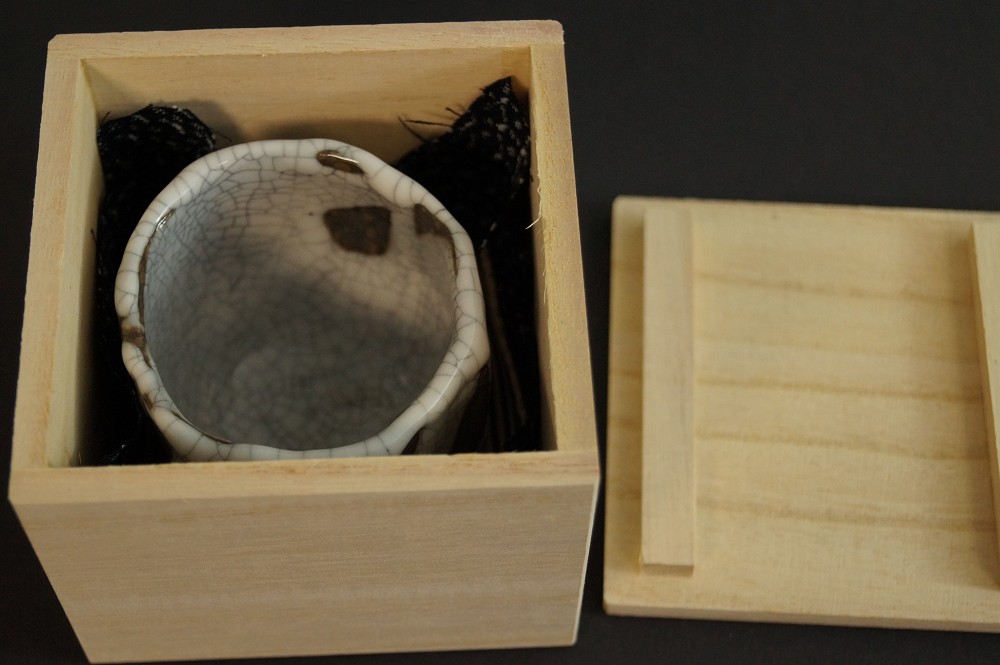 Shino guinomi by Bunga Yamamoto in storage box