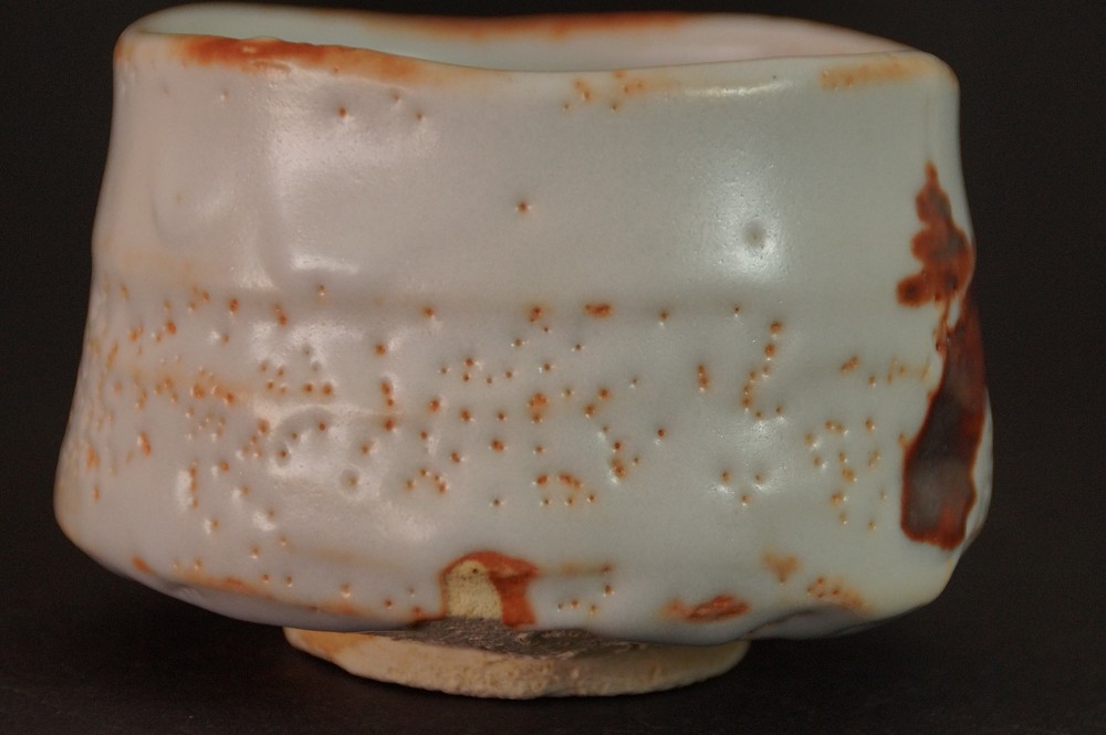 Chawan Made of Shino Ware by Noritoshi Takagi Side View 2