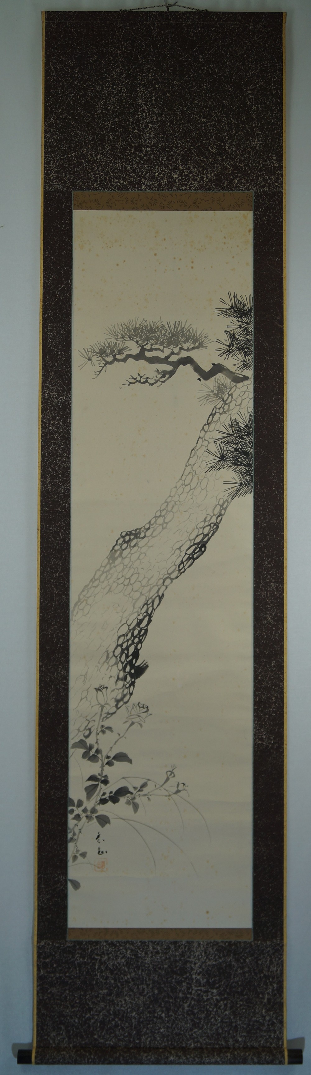 Kakemono Old Pine Tree Full View Hanging Scroll