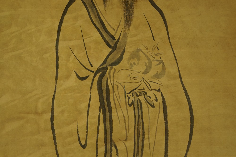 Moench Kakemono Gewand Nahaufnahme