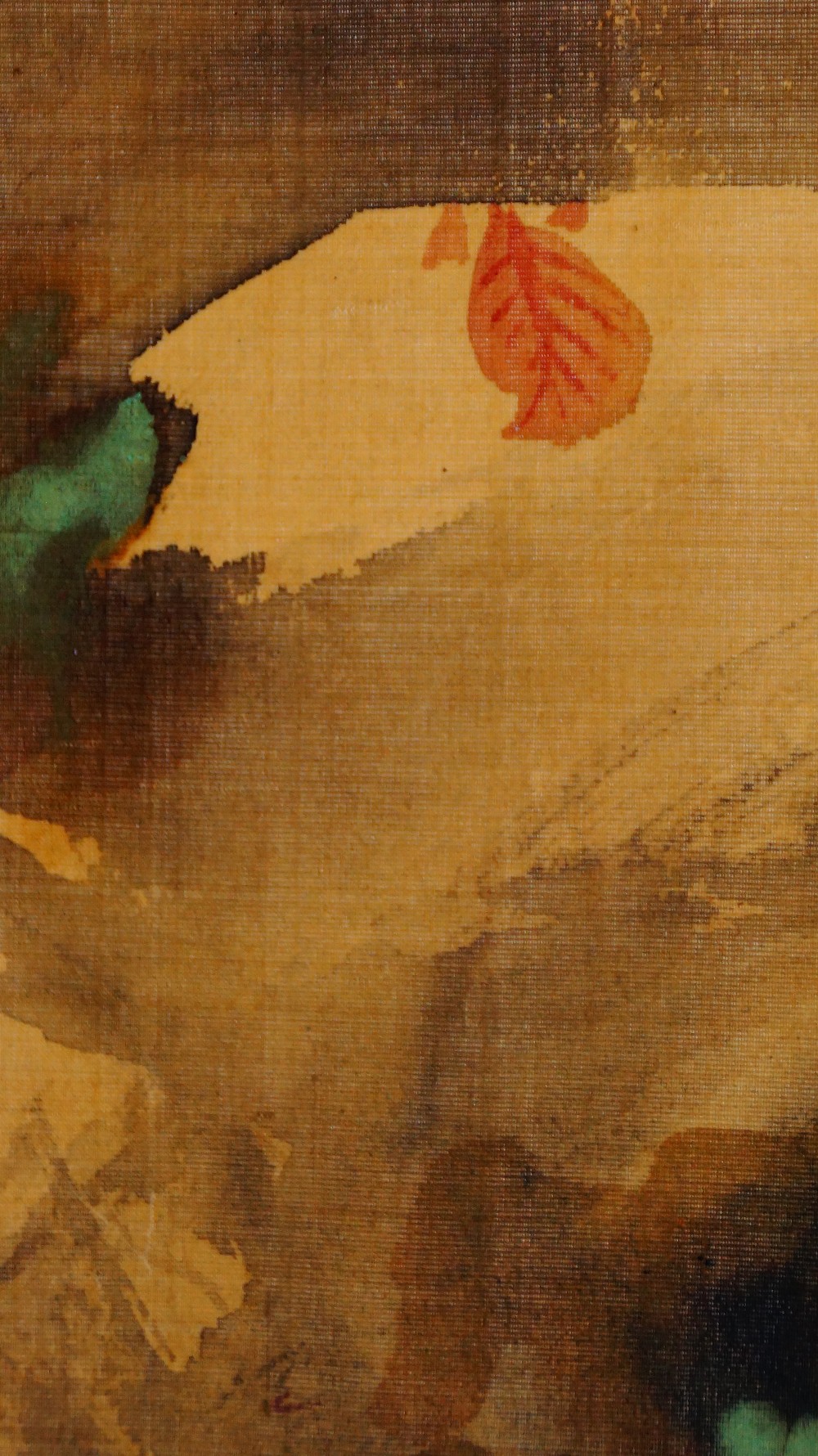 Blooming Cherry Branches at the Rock Kakemono by Sakai Hoitsu Rock Motif Close-Up 3