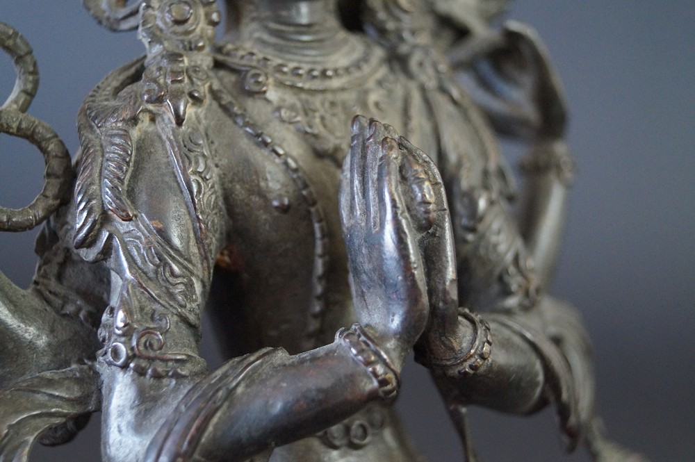 Nepalese Buddha Figure Made of Bronze Motif Close-Up 3