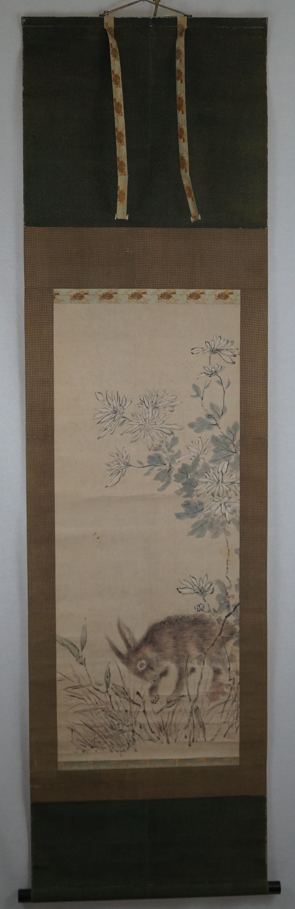 The Hare in the Grass Kakejiku Full View Hanging Scroll