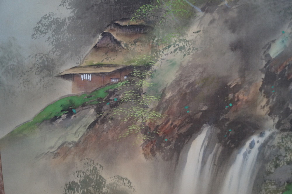 Haus am Wasserfall Kakejiku Wasserfall-Motiv Nahaufnahme