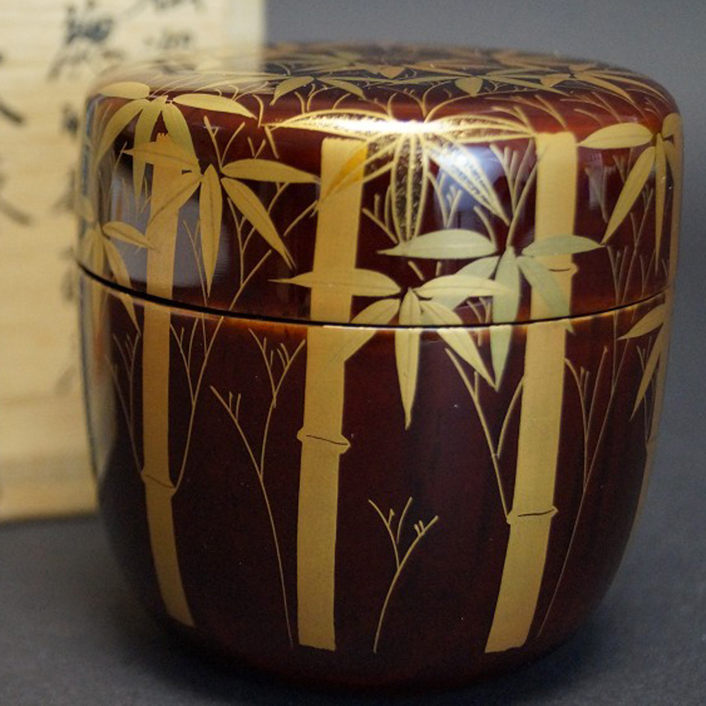 Makie O Natsume mit Bambusmotiv in Rotlack von Reiho Sasaki Motiv Nahaufnahme Vorschau