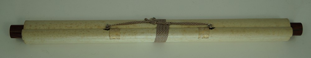 Kraniche Rollbild Kakemono zusammengerollt