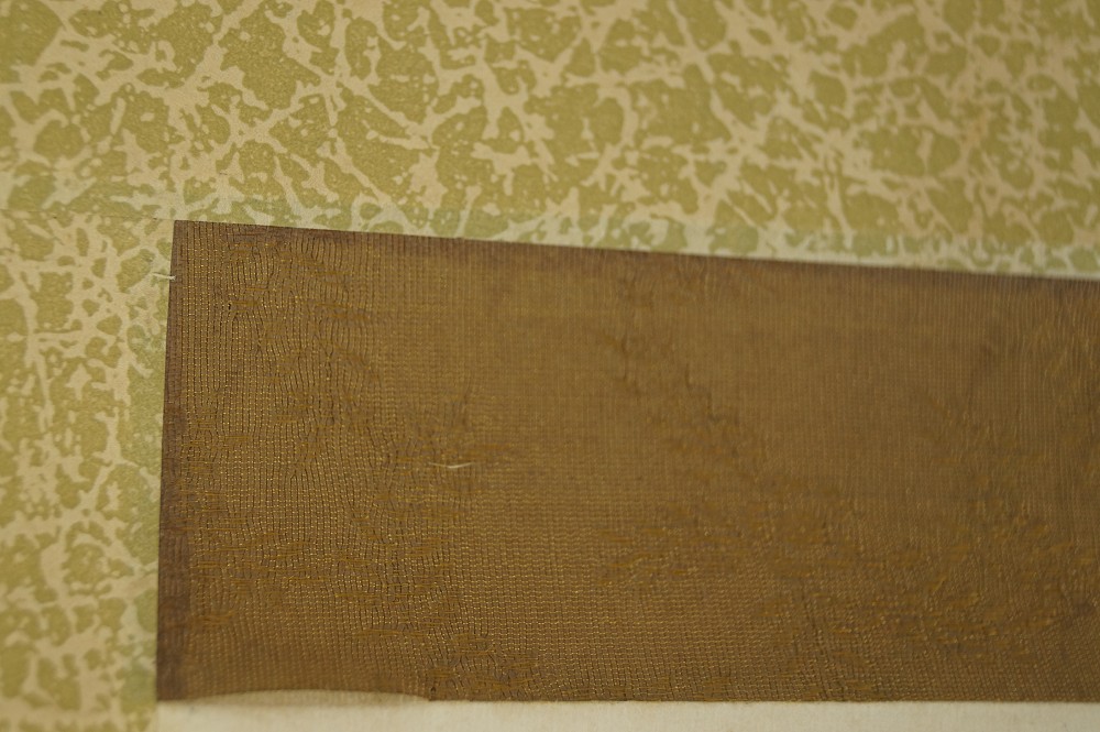 Peony Hanging Scroll Mounting Detail