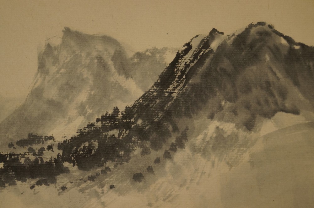 Shikishi Berglandschaft Berg-Motiv Nahaufnahme