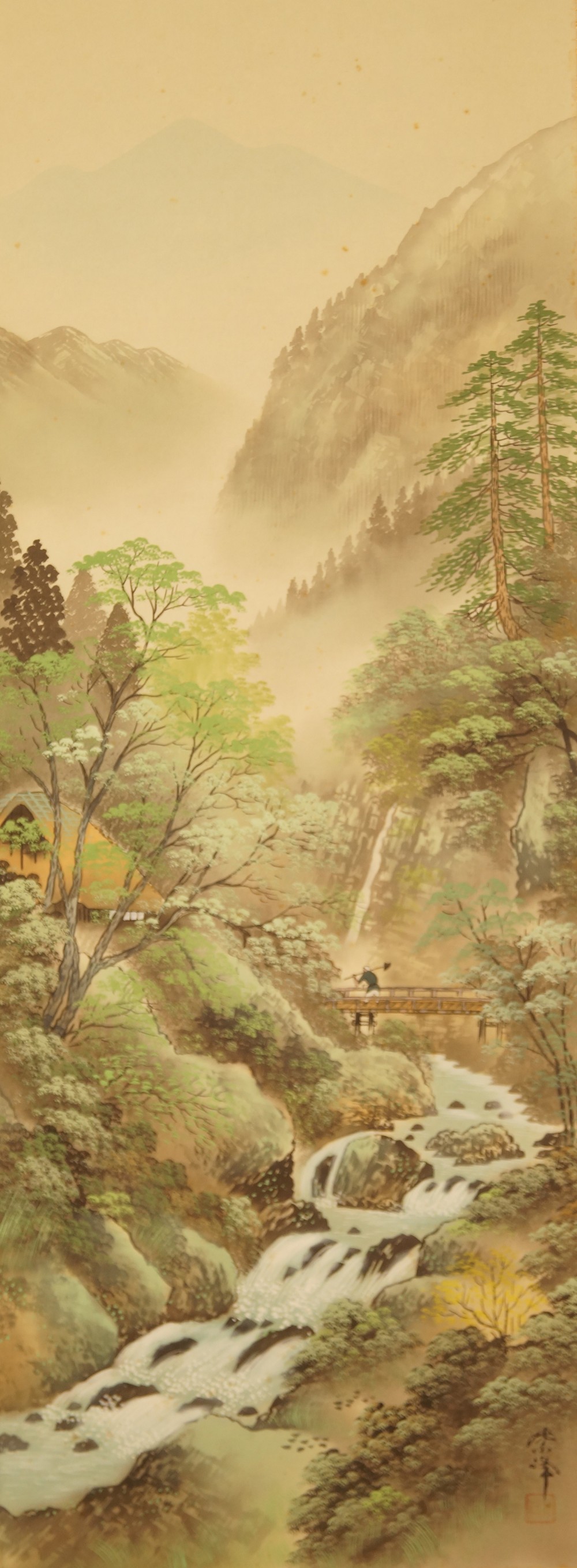 Vier Jahreszeiten Kakemono Set Sommer Motiv Gesamtansicht
