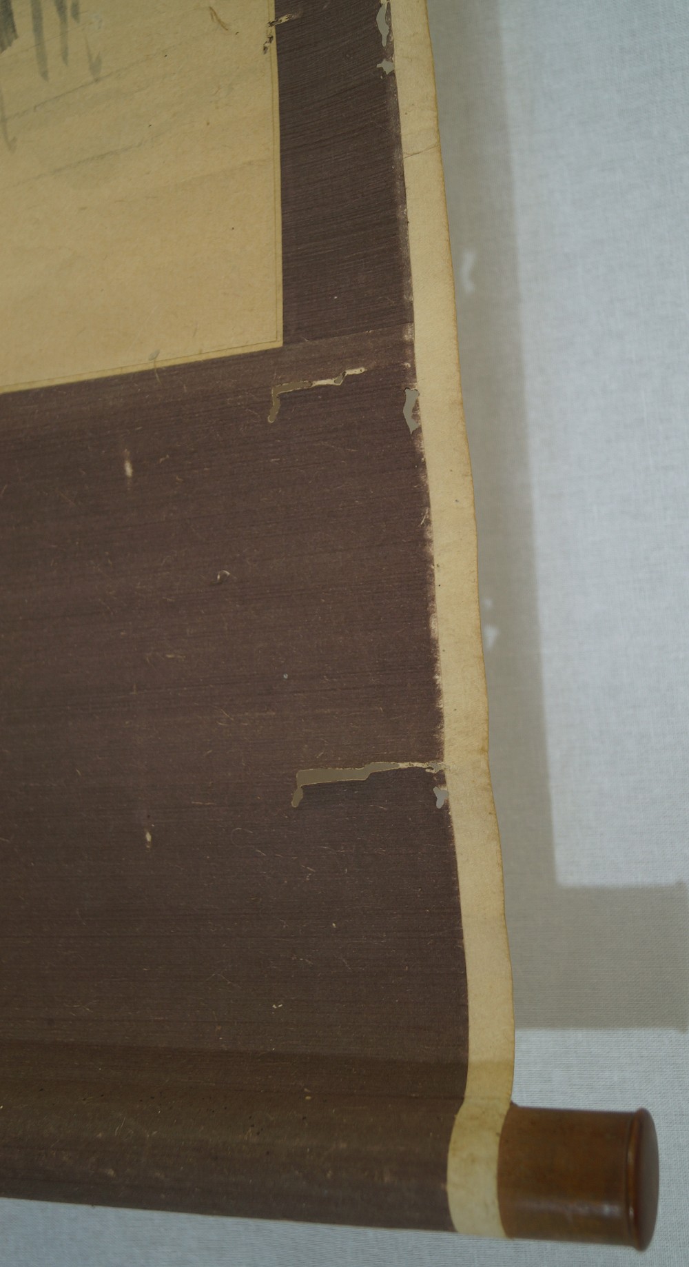 Bluete mit herabhaengender Fruchtkapsel Kakemono Rollendetail
