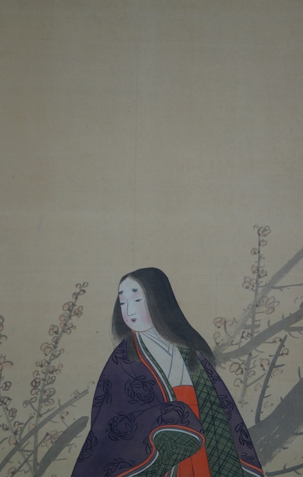 Beauty in Kimono hanging scroll beauty motif close-up