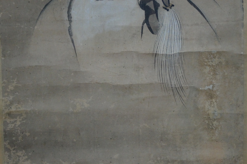 The Wise Man in Moonlight Kakejiku Moon Motif Close-Up