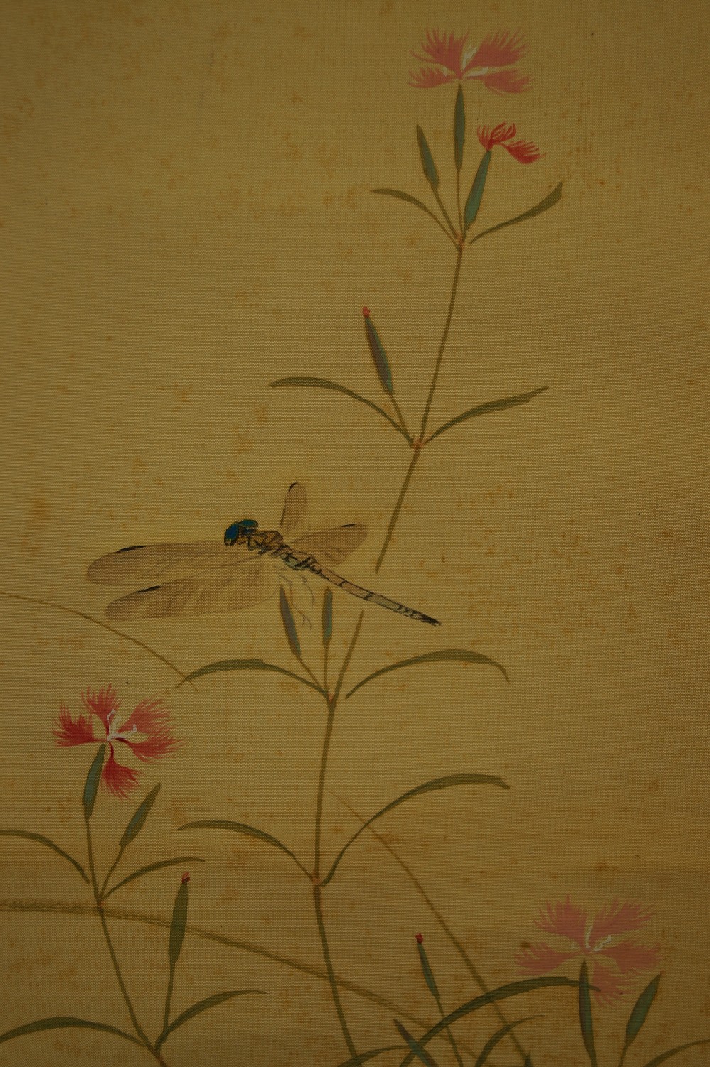 Japanese hanging scroll Dragonfly by Kazuyo Okutani Dragonfly Motif Close-Up 1
