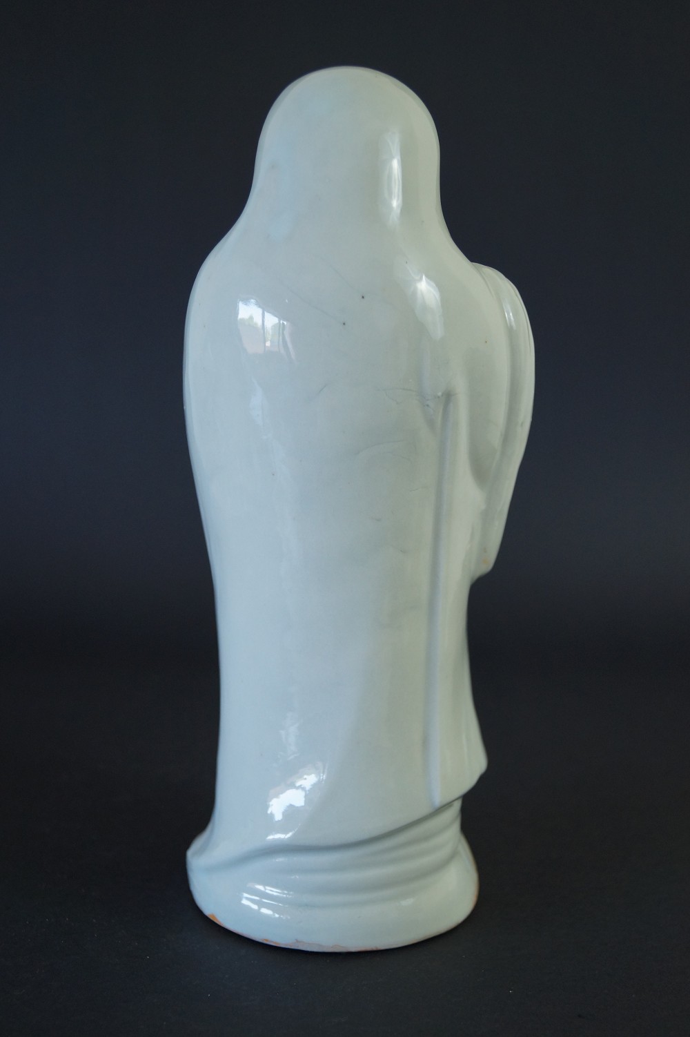 Japanese Bodhidharma Daruma Figure Made of Kutani Porcelain Rear View 2