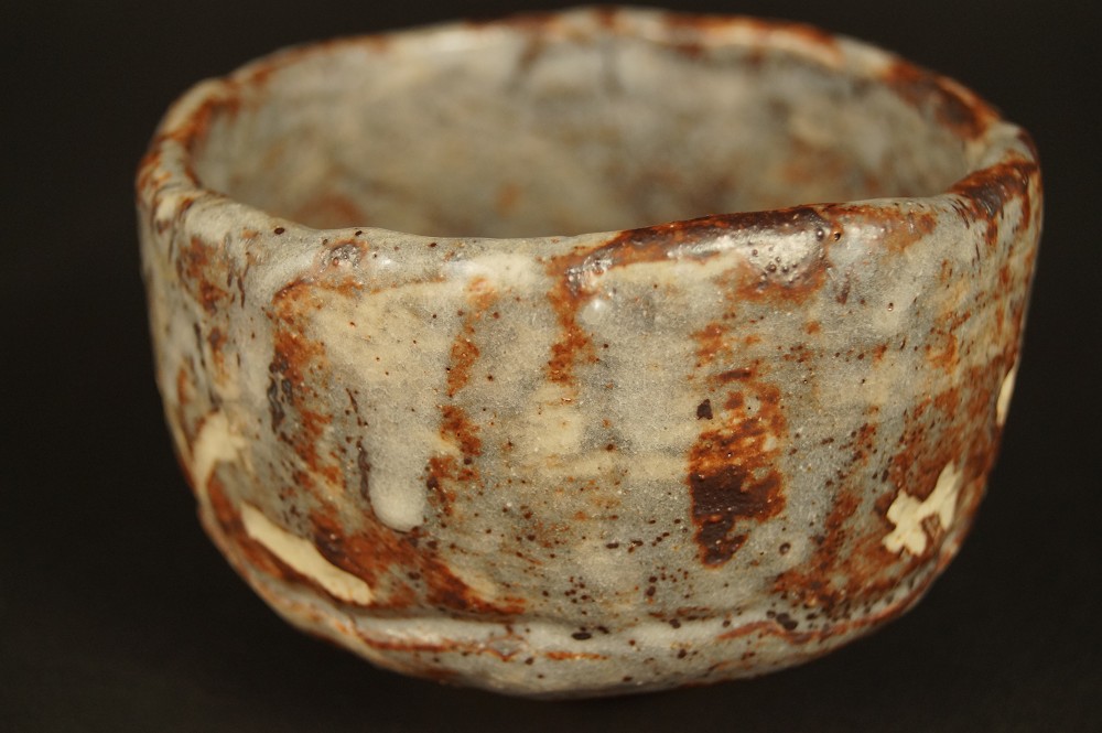 Shino Tea Bowl Back Rear View