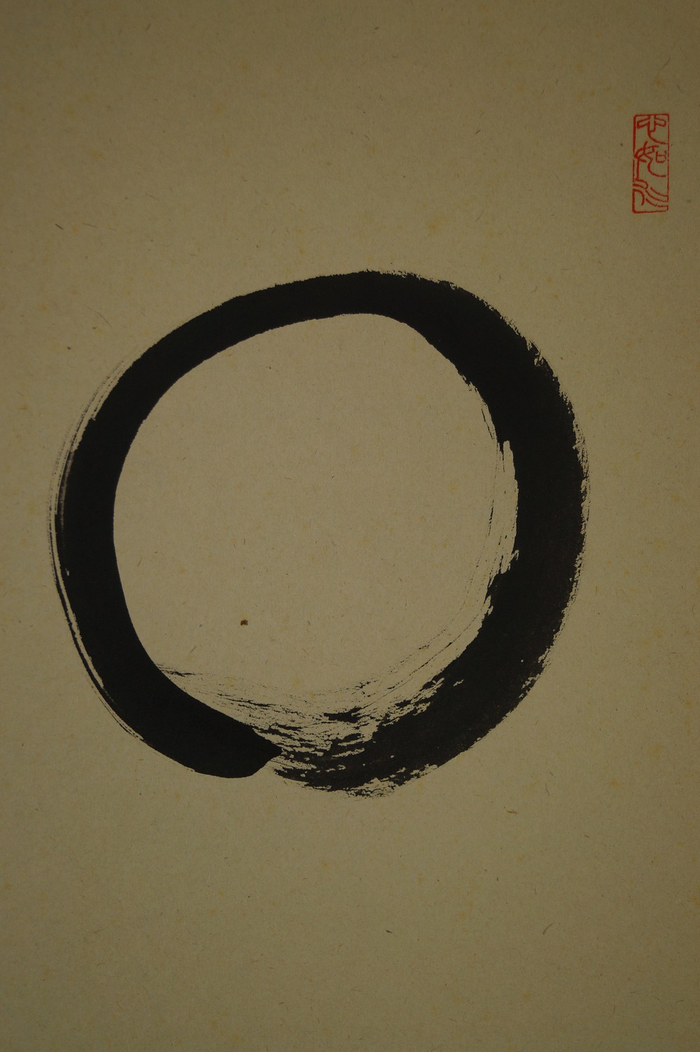 Enso Kalligrafie von Hashimoto Johisa Enso Motiv Nahaufnahme
