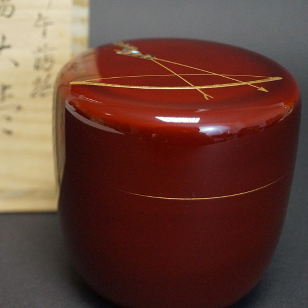 Tea Container Makie Chu Natsume Motif Close-Up Preview