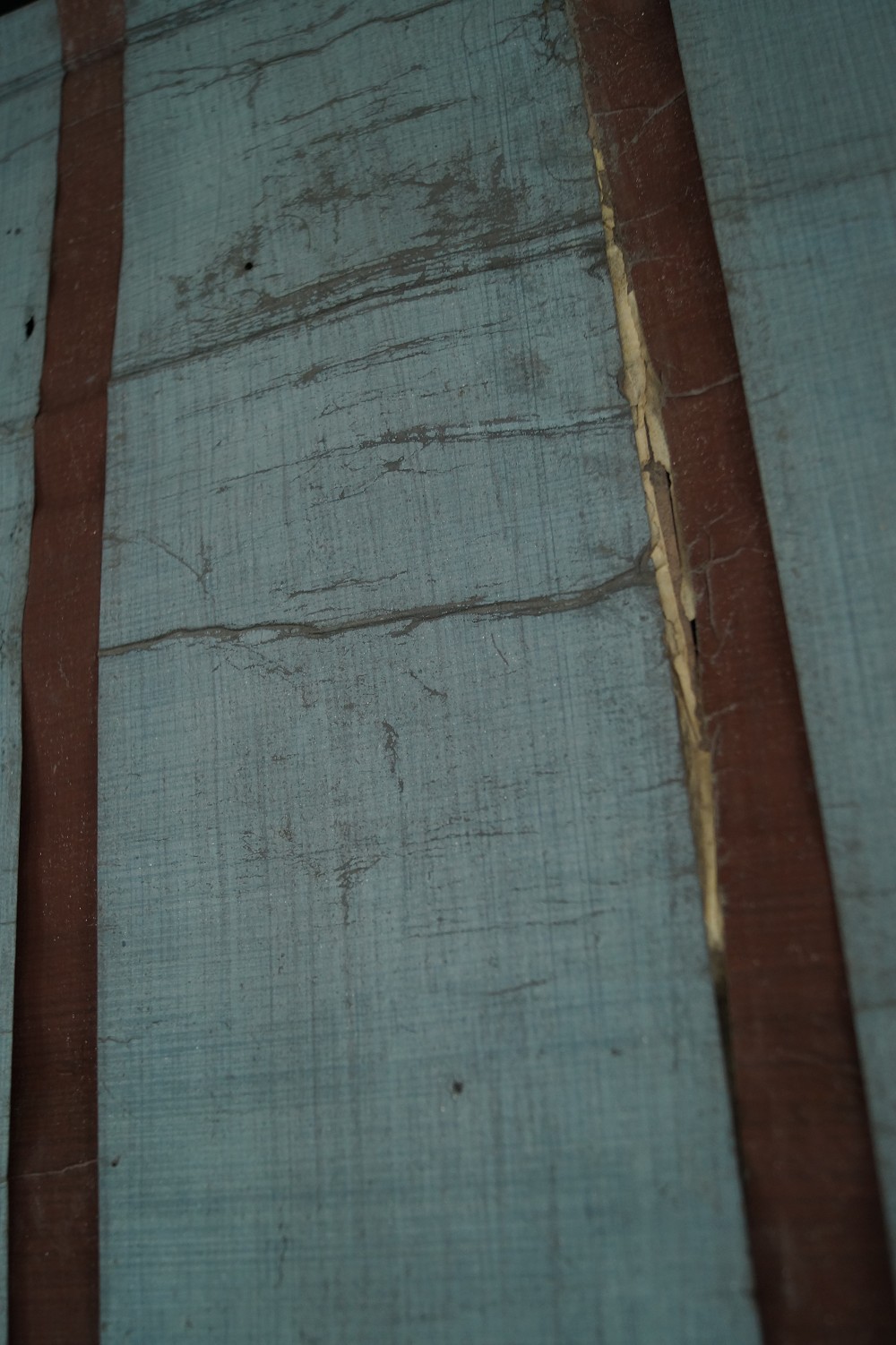 Mounting silk fabric close-up with tear