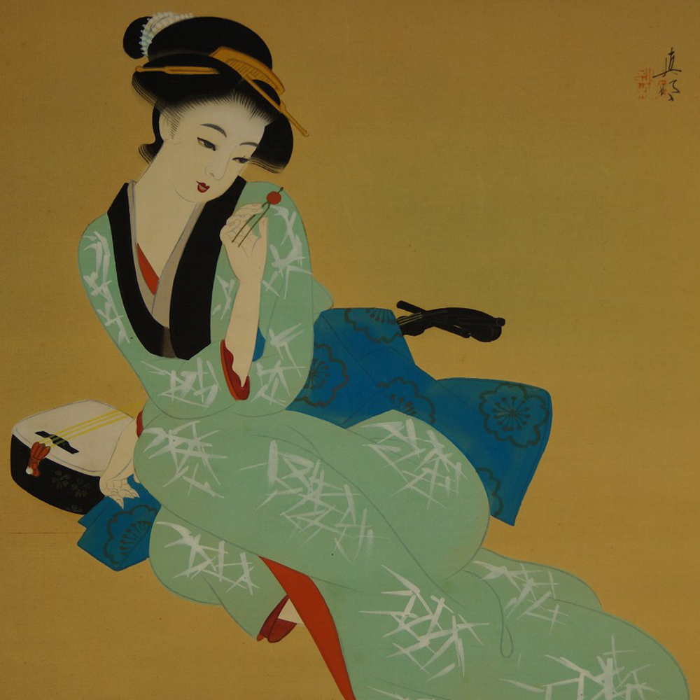 Beauty Hanging Scroll Motif Close-Up Preview