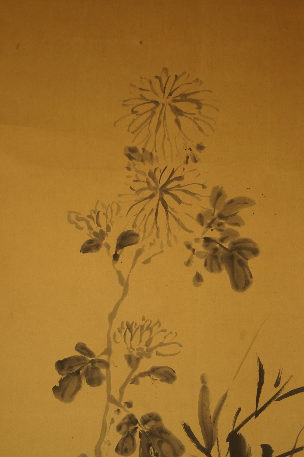 Bamboo Chrysanthemum and Sakura Chrysanthemum Motif Close-Up